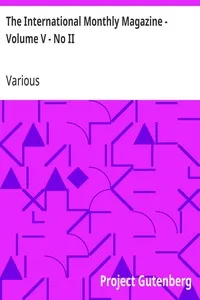 The International Monthly Magazine - Volume V - No II — Various cover