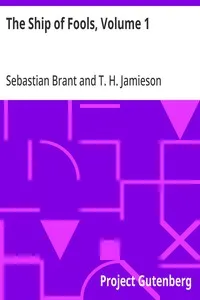 The Ship of Fools, Volume 1 — Sebastian Brant cover