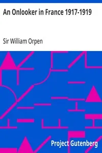 An Onlooker in France 1917-1919 — William, Sir Orpen cover