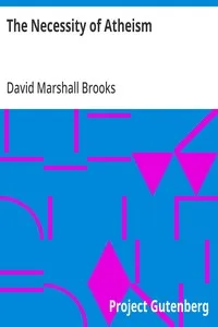 The Necessity of Atheism — David Marshall Brooks cover
