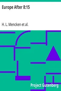 Europe After 8:15 — H. L. (Henry Louis) Mencken cover