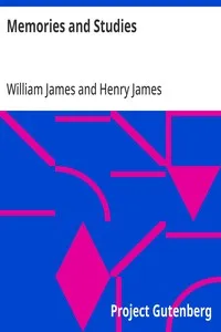 Memories and Studies — William James cover