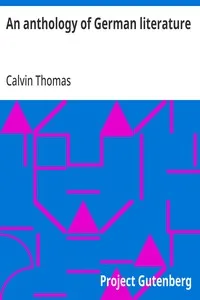 An anthology of German literature — Calvin Thomas cover