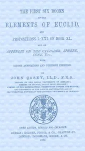 The First Six Books of the Elements of Euclid — Euclid cover
