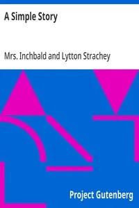 A Simple Story — Mrs. Inchbald cover
