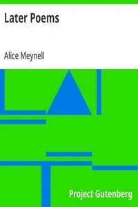 Later Poems — Alice Meynell cover