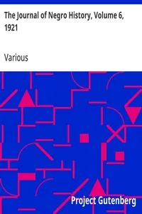 The Journal of Negro History, Volume 6, 1921 — Various cover
