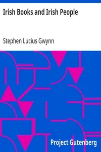 Irish Books and Irish People — Stephen Lucius Gwynn cover
