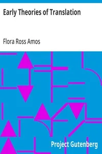 Early Theories of Translation — Flora Ross Amos cover