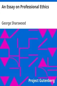 An Essay on Professional Ethics: Second Edition cover