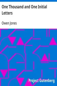 One Thousand and One Initial Letters — Owen Jones cover