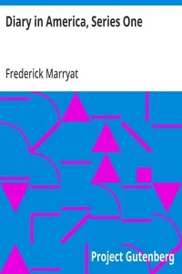 Diary in America, Series One — Frederick Marryat cover