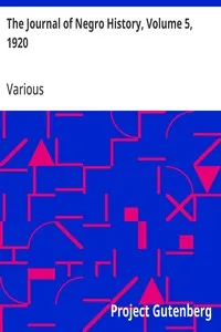 The Journal of Negro History, Volume 5, 1920 — Various cover