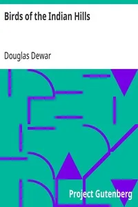 Birds of the Indian Hills — Douglas Dewar cover
