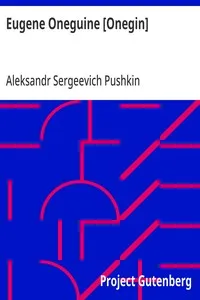 Eugene Oneguine [Onegin]: A Romance of Russian Life in Verse — Aleksandr Sergeevich Pushkin cover