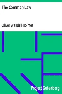 The Common Law — Oliver Wendell Holmes cover