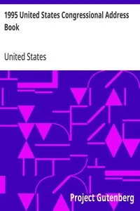 1995 United States Congressional Address Book — United States cover