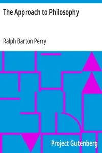 The Approach to Philosophy — Ralph Barton Perry cover