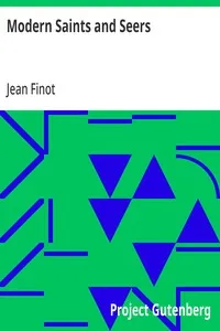 Modern Saints and Seers — Jean Finot cover