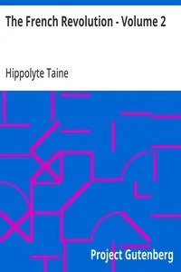 The French Revolution - Volume 2 — Hippolyte Taine cover