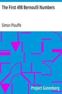 The First 498 Bernoulli Numbers — Anonymous cover