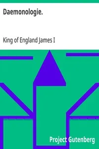 Daemonologie. — King of England James I cover