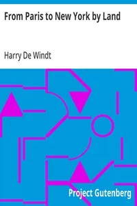 From Paris to New York by Land — Harry De Windt cover