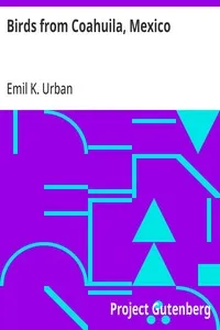 Birds from Coahuila, Mexico — Emil K. Urban cover