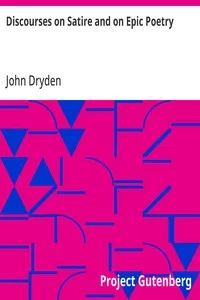 Discourses on Satire and on Epic Poetry cover