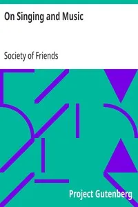 On Singing and Music — Society of Friends cover