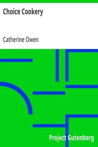 Choice Cookery — Catherine Owen cover