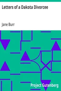 Letters of a Dakota Divorcee — Jane Burr cover