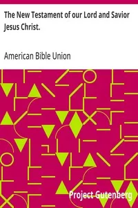 The New Testament of our Lord and Savior Jesus Christ.: The common English version, corrected by the final committee of the American Bible Union. — Anonymous cover
