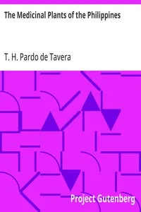 The Medicinal Plants of the Philippines — T. H. (Trinidad Hermenegildo) Pardo de Tavera cover