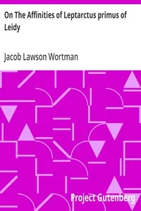 On The Affinities of Leptarctus primus of Leidy: American Museum of Natural History, Vol. VI, Article VIII, pp. 229-331. — Jacob Lawson Wortman cover