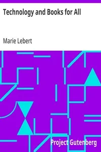 Technology and Books for All cover