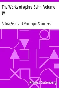 The Works of Aphra Behn, Volume IV — Aphra Behn cover