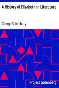 A History of Elizabethan Literature — George Saintsbury cover