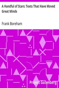 A Handful of Stars: Texts That Have Moved Great Minds — Frank Boreham cover