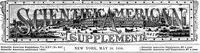 Scientific American Supplement, No. 647,  May 26, 1888 — Various cover