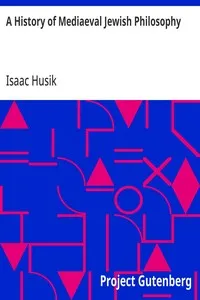 A History of Mediaeval Jewish Philosophy — Isaac Husik cover