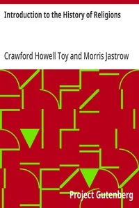 Introduction to the History of Religions: Handbooks on the History of Religions, Volume IV — Crawford Howell Toy cover