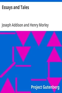 Essays and Tales — Joseph Addison cover