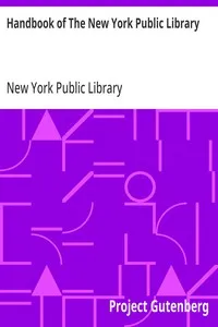 Handbook of The New York Public Library — New York Public Library cover