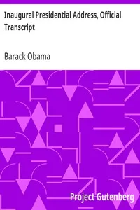 Inaugural Presidential Address, Official Transcript cover