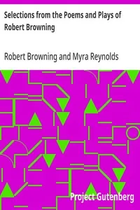 Selections from the Poems and Plays of Robert Browning — Robert Browning cover