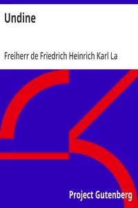 Undine — Friedrich Heinrich Karl, Freiherr de La Motte-Fouqué cover