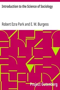 Introduction to the Science of Sociology — Robert Ezra Park cover