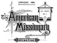 The American Missionary — Volume 38, No. 01, January, 1884 — Various cover