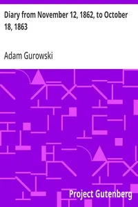 Diary from November 12, 1862, to October 18, 1863 — Adam Gurowski cover